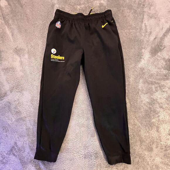 Nike Steelers Joggers Youth Medium 10 12 Therma Fit NFL Sweatpants - Picture 1 of 13